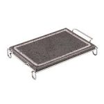 ILSA - INVITO RECTANGULAR VOLCANIC COOKING STONE WITH STEEL RACK 30x20 CM