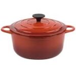 ILSA - RED ENAMELLED CAST IRON ROUND CASSEROLE 24 CM - 4 L