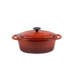 ILSA - RED ENAMELLED CAST IRON OVAL CASSEROLE 21x29 CM - 4 L