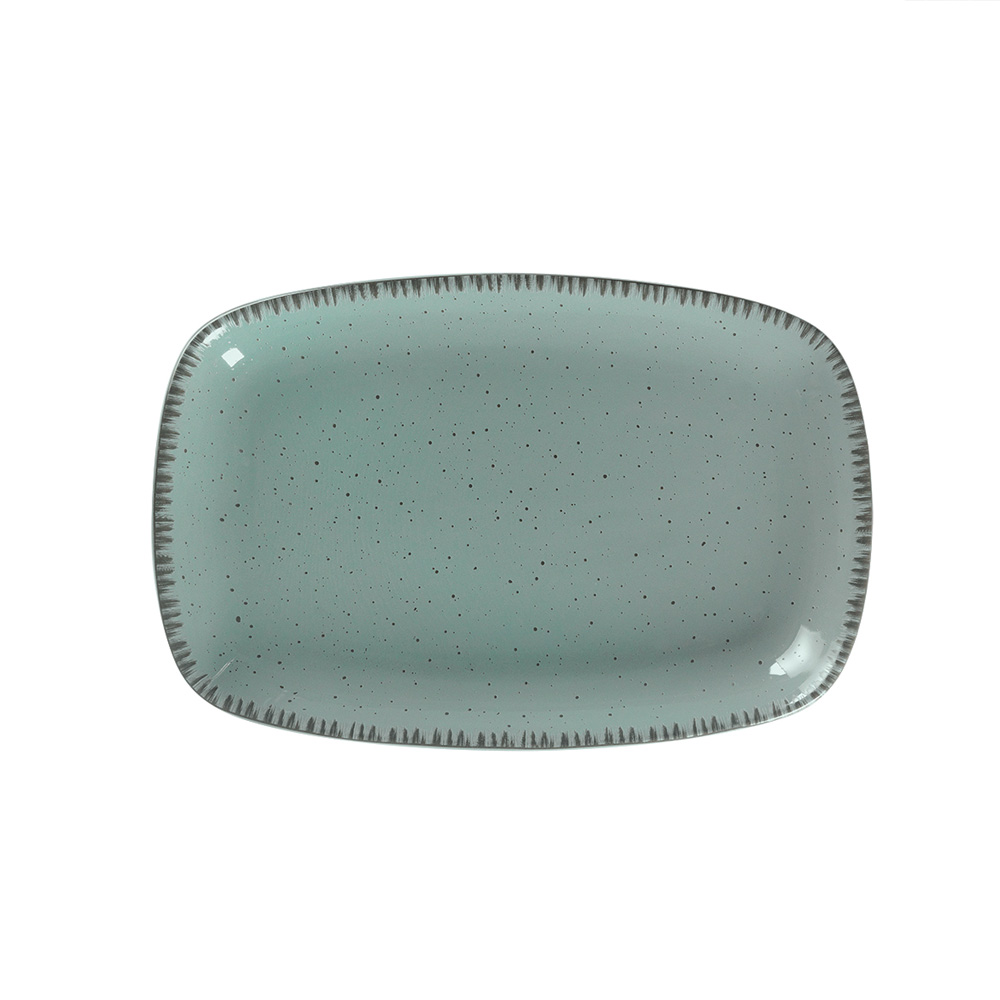 0744370.jpg DOT - URANUS BLUE DINNER PLATE 31 x 21 CM - Image 1