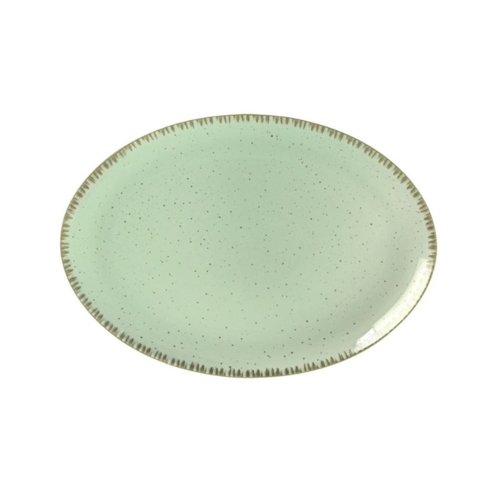 0744377.jpg DOT - PISTACHIO GREEN OVAL PLATTER 26 CM - Image 1