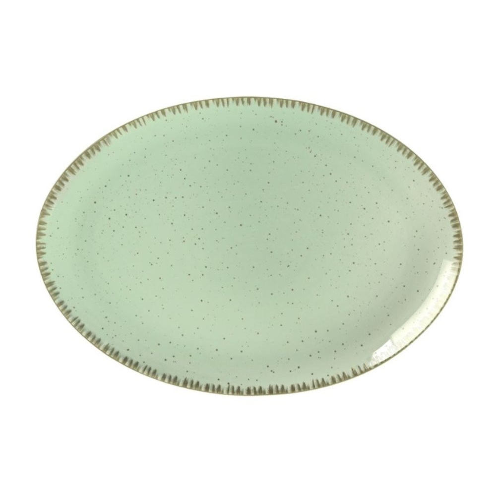 0744379.jpg DOT - PISTACHIO GREEN OVAL PLATTER 36 CM - Image 1
