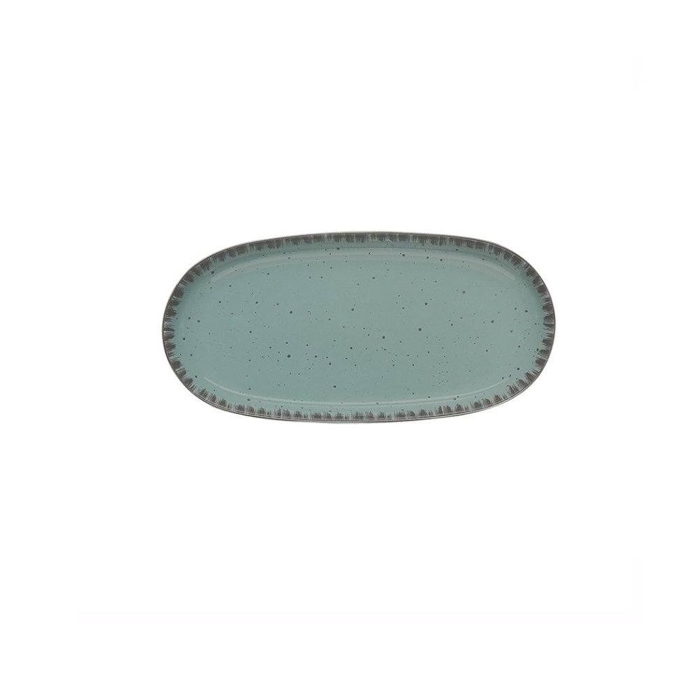 0744469.jpg DOT - URANUS BLUE OVAL PLATTER 19 x 9.5 CM - Image 1