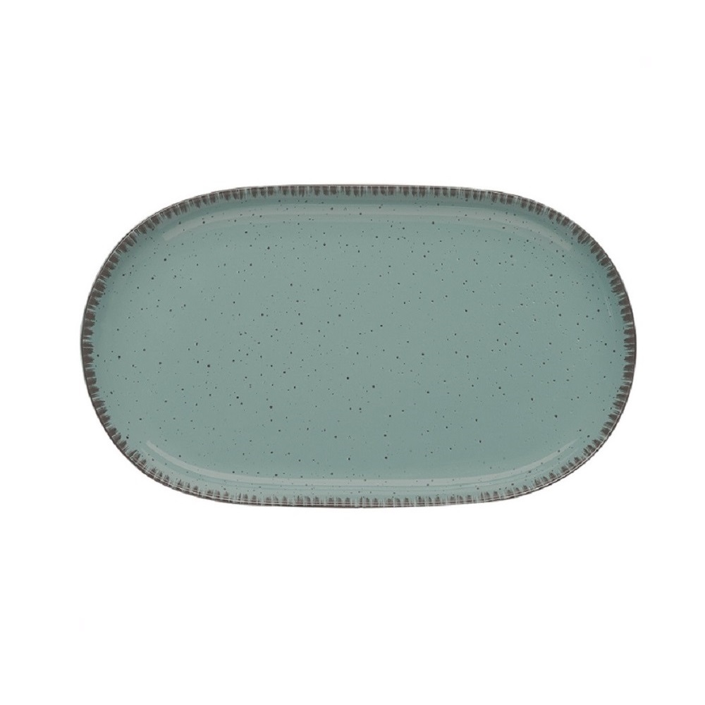 0744471.jpg DOT - URANUS BLUE OVAL PLATTER 33 x 19 CM - Image 1