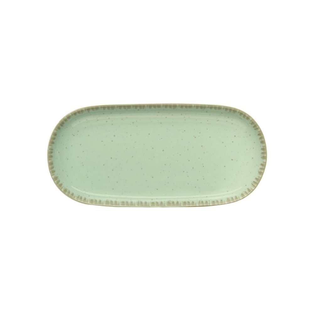 0744473.jpg DOT - PISTACHIO GREEN OVAL PLATTER 25 x 12 CM - Image 1