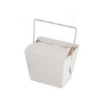 100 CHEF - NOODLE BOX XL WHITE WITH HANDLE / 100 PCS