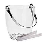 COK - ICE BUCKET CLEAR GLASS WITH PINCER ST/ST