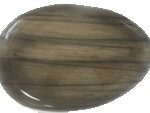 ALAR - SELVA EGG SHAPE BROWN PLATE 25.5x18 CM