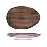 ALAR - SELVA EGG SHAPE BROWN PLATE 36x25 CM