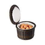 APS - INSULATED WOODEN BASKET FOR BUFFET EGGS BROWN 26 x 17 CM