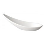 APS - BOAT BUFFET SPOON MELAMINE WHITE 14.5 x 4.5 CM