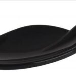 APS - LEAF BUFFET SPOON MELAMINE BLACK 10 x 4.5 CM