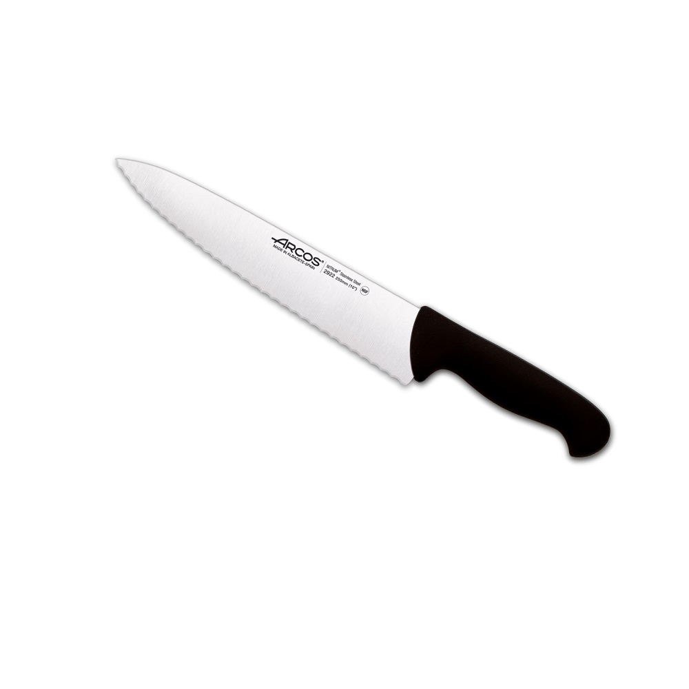 292215.jpg ARCOS - SERRATED CHEFS KNIFE 25 CM BLACK - Image 1