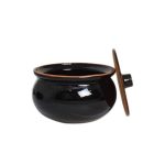 COK - CERAMICA BLACK CASSEROLE WITH LID 16 CM