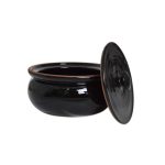 COK - CERAMICA BLACK CASSEROLE WITH LID 22 CM