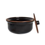 COK - CERAMICA BLACK CASSEROLE WITH LID 24 CM