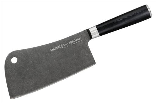 4751029323149.jpg SAMURA - MO-V STONEWASH CLEAVER 18 CM / SM-0040B - Image 1