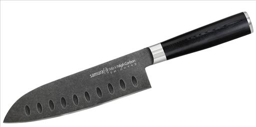4751029323217.jpg SAMURA - MO-V STONEWASH SANTOKU KNIFE 18 CM / SM-0094B - Image 1