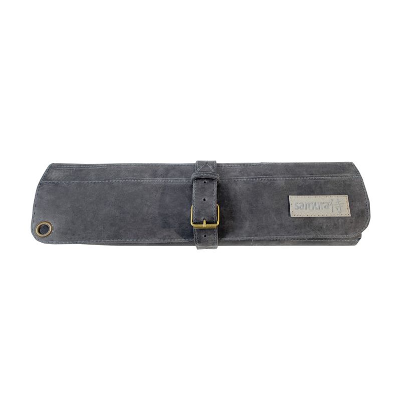4751029324344.jpg SAMURA - CHEF ROLLS NATURAL LEATHER BLUE 7 PLACES 44 x 13 x 12 CM SCR-BL - Image 1