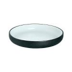*DISCONTINUED - MAASTRICHT - PORCELAIN COSMIC BLACK/WHITE DEEP PLATE 20 CM