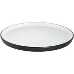 *DISCONTINUED - MAASTRICHT - PORCELAIN COSMIC BLACK/WHITE LOW DISH 16 CM
