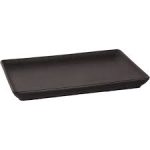 *DISCONTINUED - MAASTRICHT - PORCELAIN UNIVERSE BLACK MAT RECTANGULAR DISH 24 x 17 CM