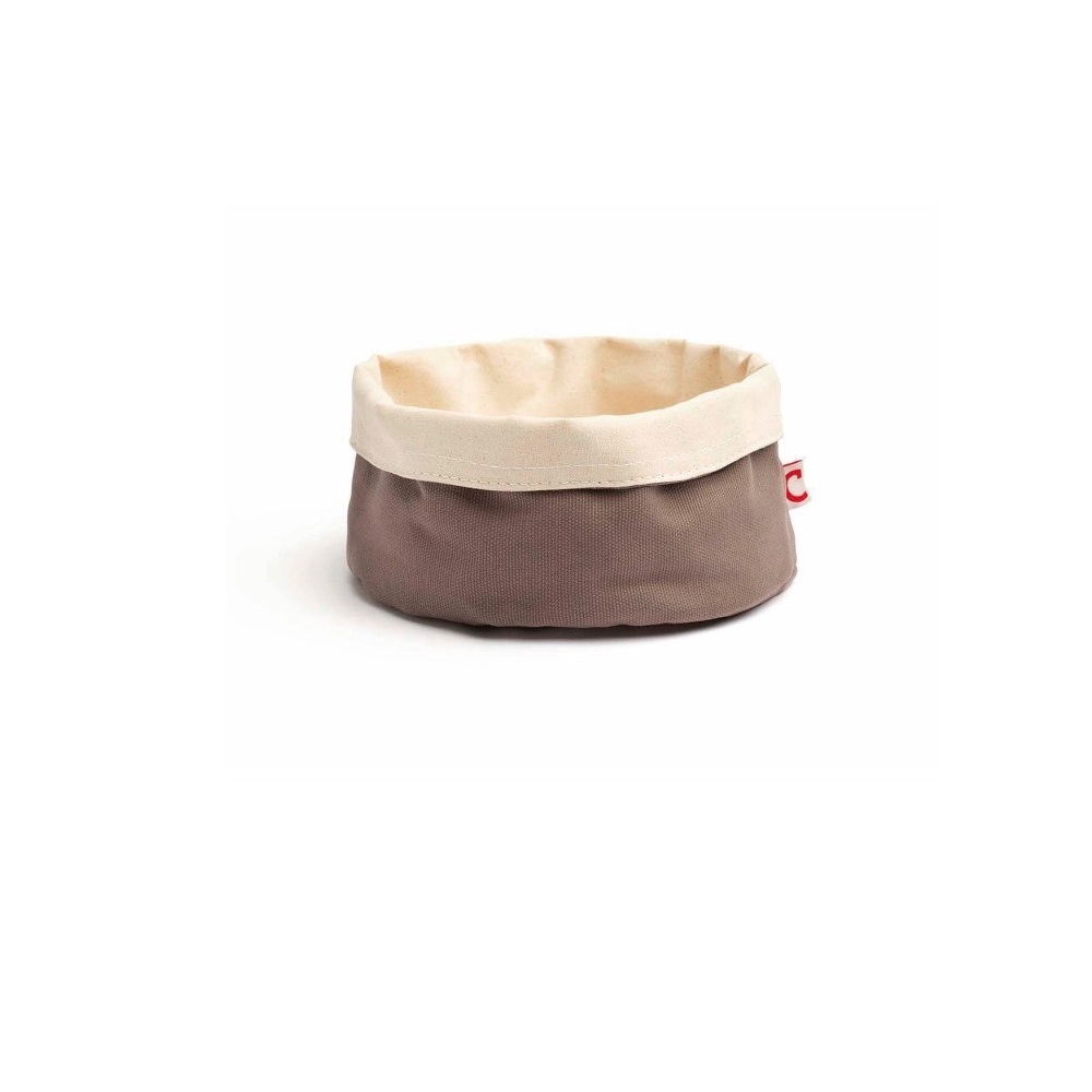 7451.jpg COMAS - 3 LAYER WOOVEN ROUND GREY BREAD BASKET 17 x 10 CM - Image 1