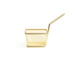 COMAS - SQUARE BASKET ST/ST 10 x 9 x 7 CM GOLD
