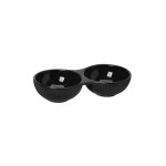 *DISCONTINUED - ESPIEL - DIVIDED DOUBLE BOWL BLACK 14 CM