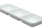 ILSA - ORIENTAL SERIES RECT. SAUCE DISH 3 COMPARTMENTS IVORY 22x7 CM