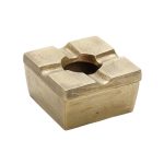ESPIEL - ALUMINIUM WINDPROOF ASHTRAY BRONZE SQUARE 8 x 8 CM