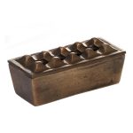 ESPIEL - BRONZE WINDPROOF ALUMINIUM ASHTRAY RECTANGULAR 18 x 8 CM