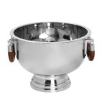 ESPIEL - DOUBLE WALL PUNCH BOWL ST/ST WITH WOOD HANDLE 39 CM