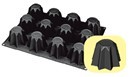 ELASTOTECH - 40 x 30 CM SILICON MOLD 12 MINI PANDORI FORM Ø 85 MM H: 90 MM / 130 ML