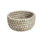 ESPIEL - JUTE ROUND BASKET BEIGE 21 x 11 CM