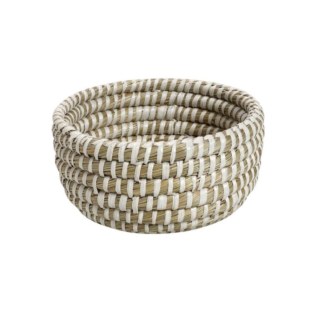KAG134.jpg ESPIEL - JUTE ROUND BASKET BEIGE 21 x 11 CM - Image 1