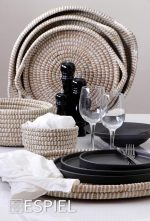 ESPIEL - JUTE ROUND BASKET BEIGE 21 x 11 CM - Image 3
