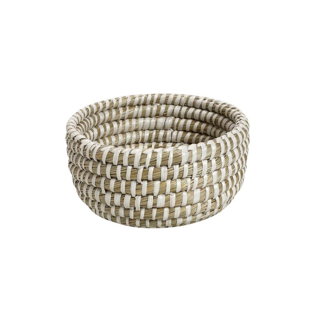 KAG135.jpg ESPIEL - JUTE ROUND BASKET BEIGE 17 x 9 CM - Image 1