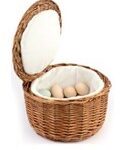 APS - INSULATED WOODEN BASKET FOR BUFFET EGGS NATURAL 26 x 17 CM