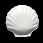 GC - WHITE MELAMINE CLAM BOWL 36x32x6 CM