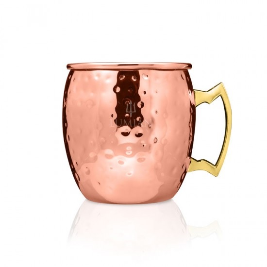 L0228.jpg LUMIAN - STONE MOSCOW MUG HAMMERED 500 ML COPPER - Image 1