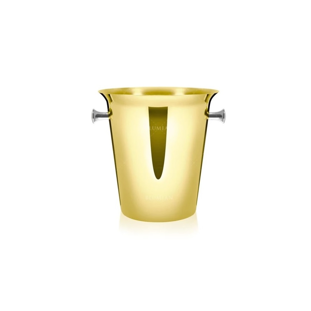 L0341.jpg LUMIAN - GOLD PLATED DIONISIO ST/ST 18/10 BUCKET 21 CM / 5 L - Image 1