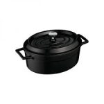 CAST IRON OVAL CASSEROLE 31x25 CM / 7 LT BLACK