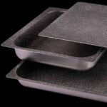 ALUMINIUM GN 1/2 x 20 MM BAKING PAN WITH TRIPLE LAYER NON-STICK MARBLED COATING