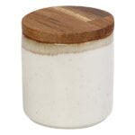 *DISCONTINUED - ESPIEL - REACT. BEIGE ESSENTIALS JAR WITH LID 12 x 12 CM
