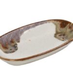 *DISCONTINUED - ESPIEL - REACT. BEIGE ESSENTIALS OVAL PLATE 19.5 x 10.5 CM
