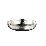 LEONE - ROUND HAMMERED STEEL TRAY 30x5.5 CM