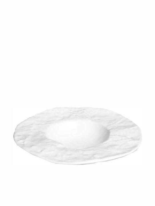 QAA101K4.jpg *DISCONTINUED - ESPIEL - VOLCANO WHITE RISOTO PLATE 24 CM - Image 1