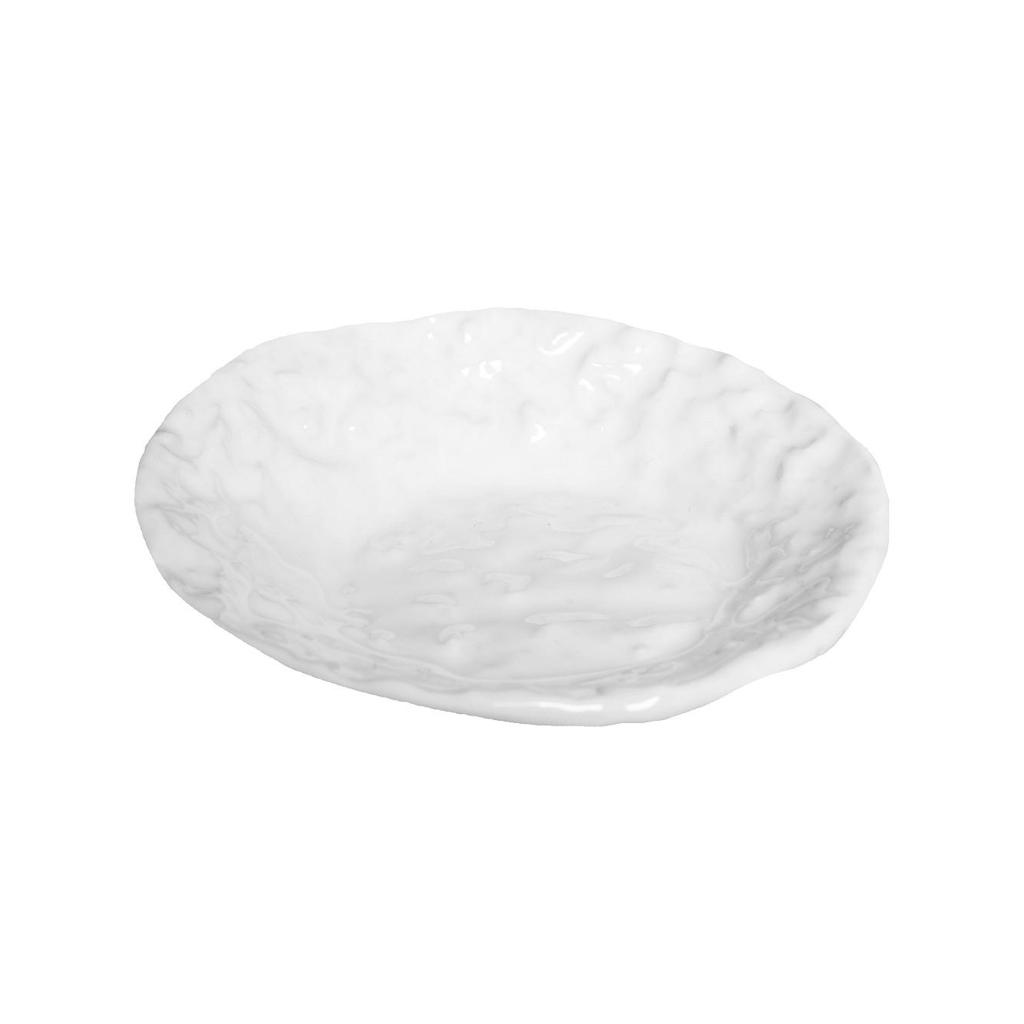 QAA116K6.jpg *DISCONTINUED - ESPIEL - VOLCANO WHITE CURVED PLATE 23 CM - Image 1