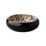 RAW - DEEP BOWL BUBBLE BLACK SATIN 19 x 6.5 CM